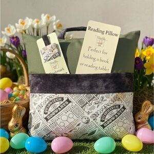 Handmade Quidditch Hogwarts Reading Pillow with Bookmark